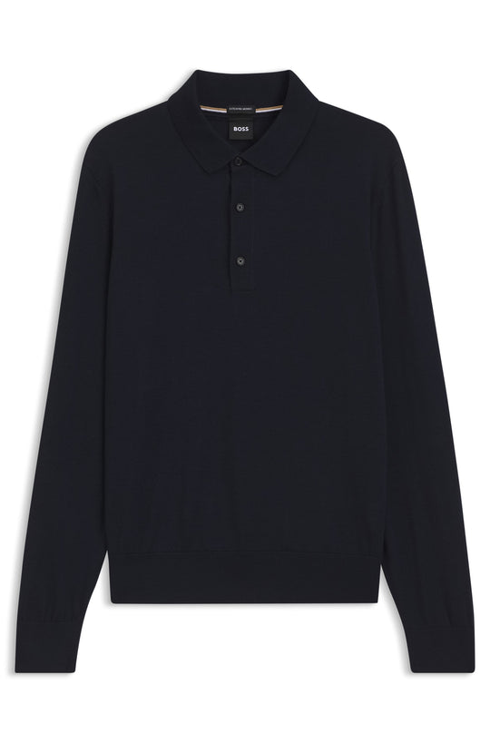 BOSS Black H-Lancione Dark Blue Knitwear