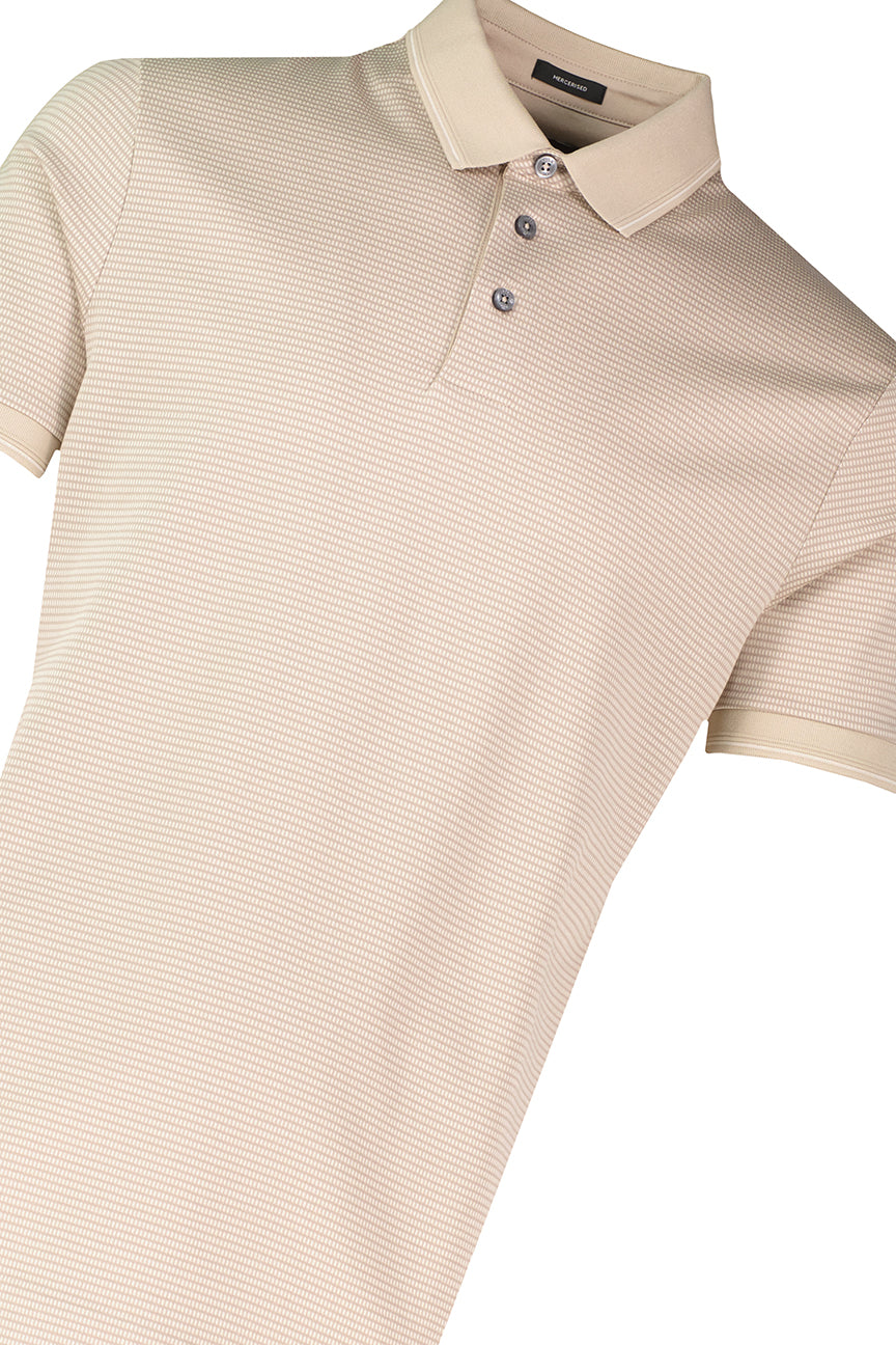 BOSS Black H-Parlay 242 Open Beige Polo Shirt