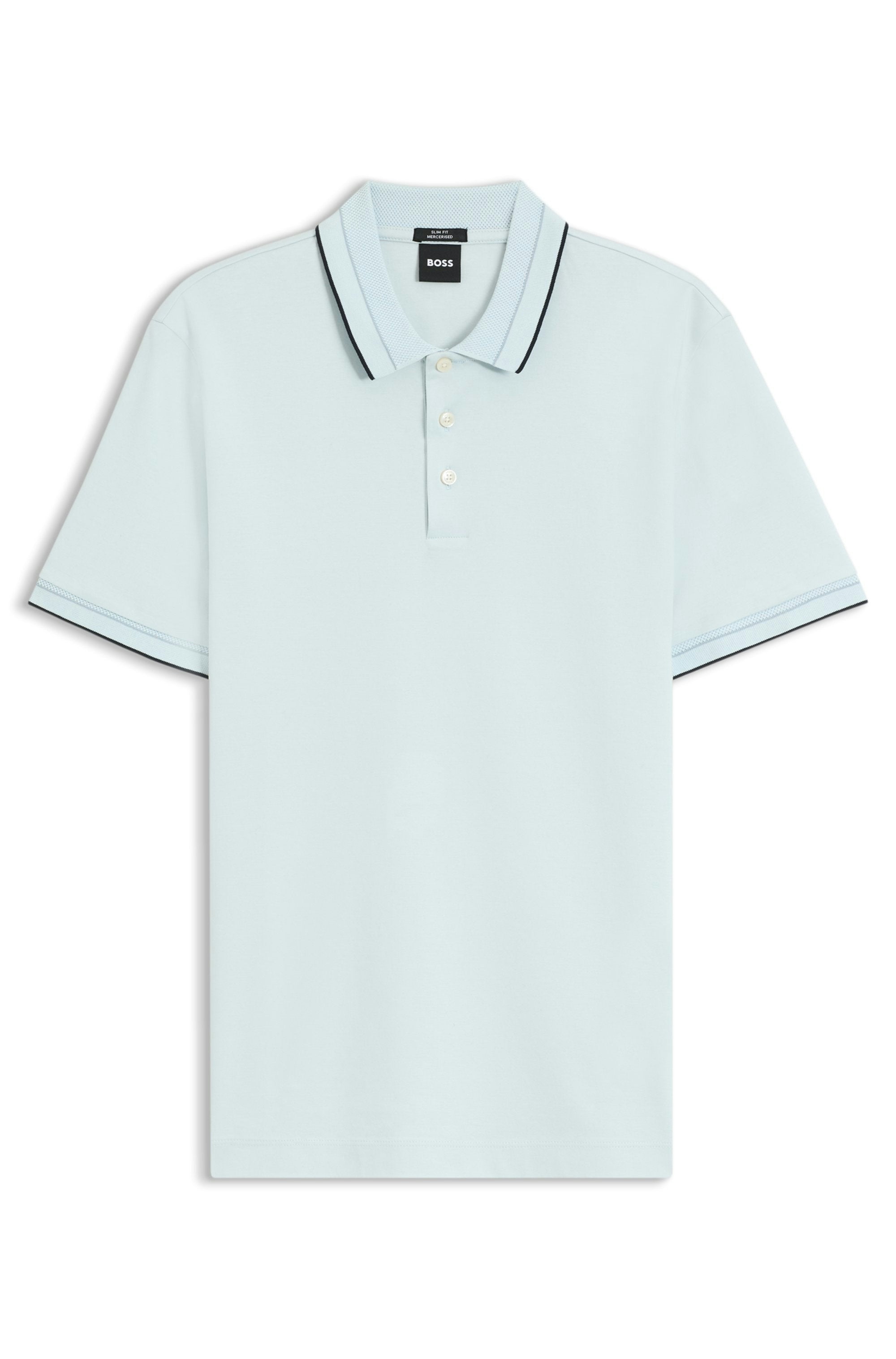 BOSS Black H-Phillipson 195 Open Blue Polo Shirt — view 2