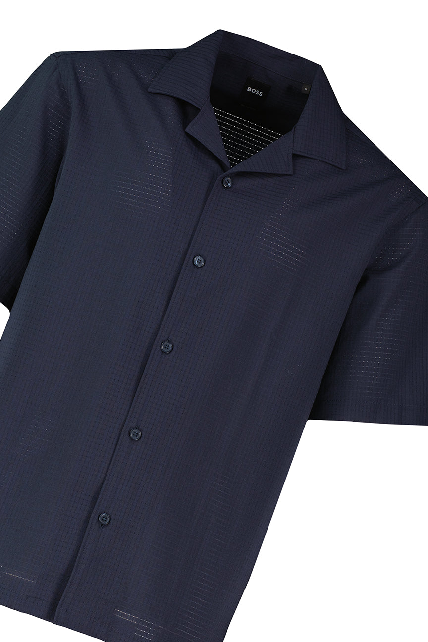 BOSS Black P-LARS-CAMP-262 Dark Blue Shirt
