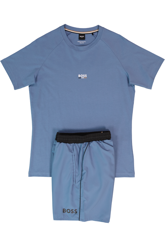 BOSS Black T-Shirt RN Slim Fit Light/Pastel Blue & Starfish Swimwear Set