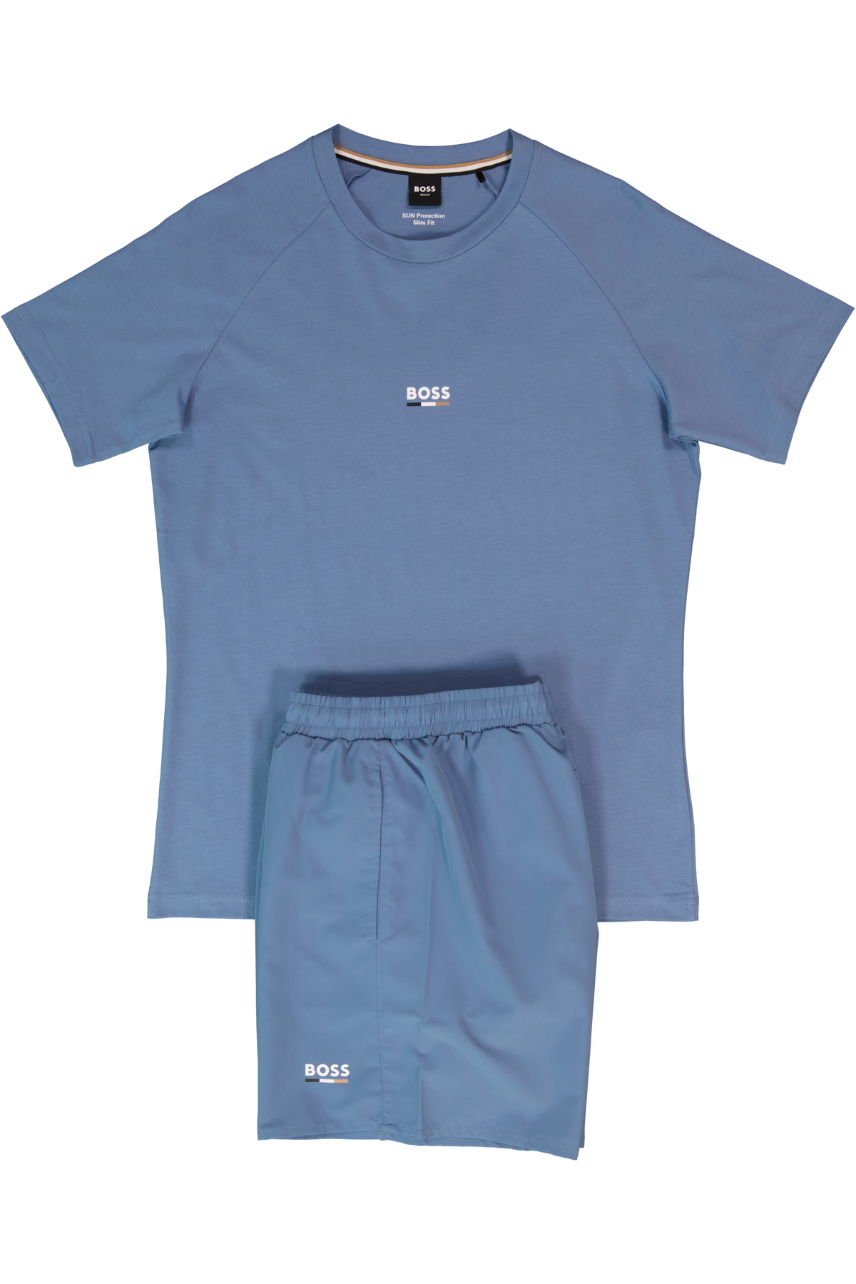 BOSS Black T-Shirt RN Slim Fit Light/Pastel Blue & Swordfish Swimwear Set