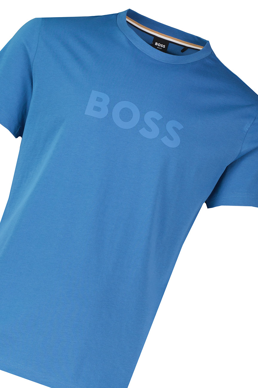 BOSS Bodywear & Swimwear T-Shirt RN Open Blue T Shirt — view 3