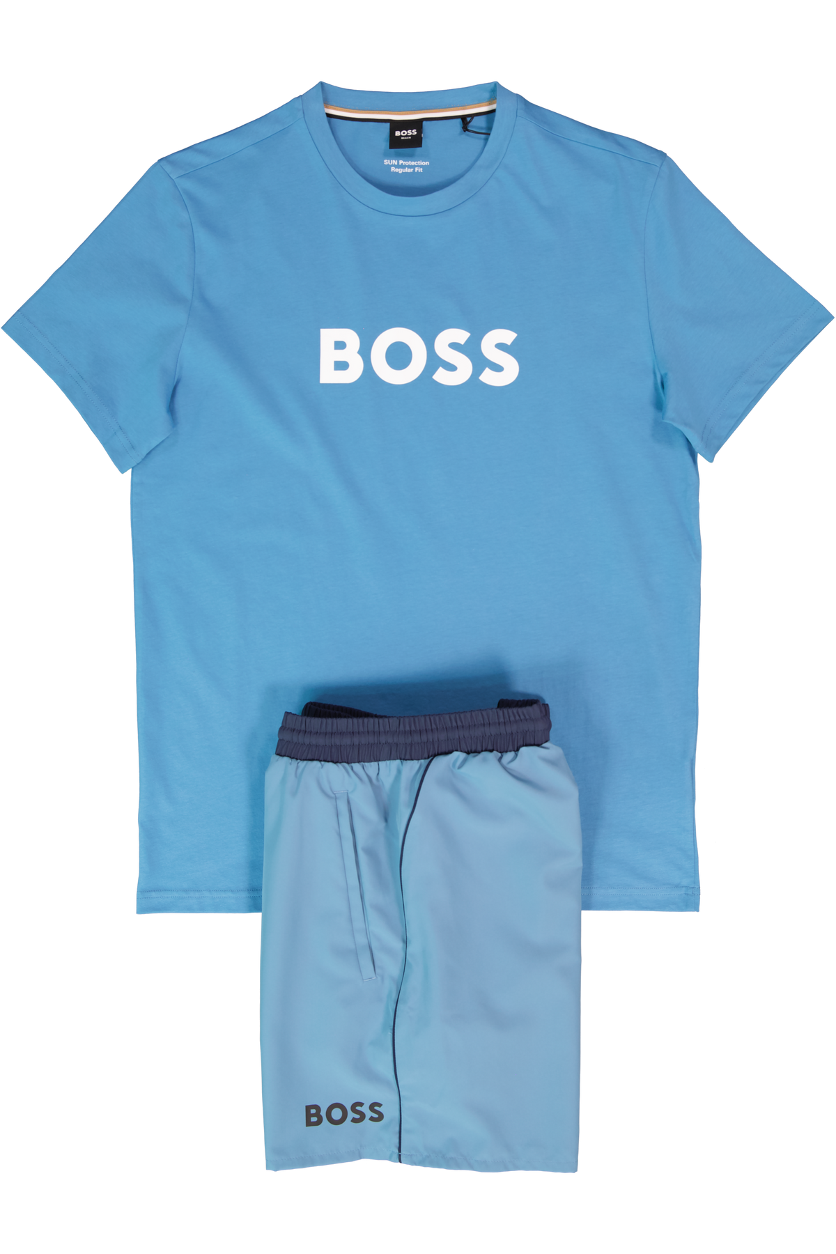 BOSS Bodywear & Swimwear T-Shirt RN Turquoise T Shirt & BOSS Bodywear & Starfish Turquoise Swimwear Shorts Set