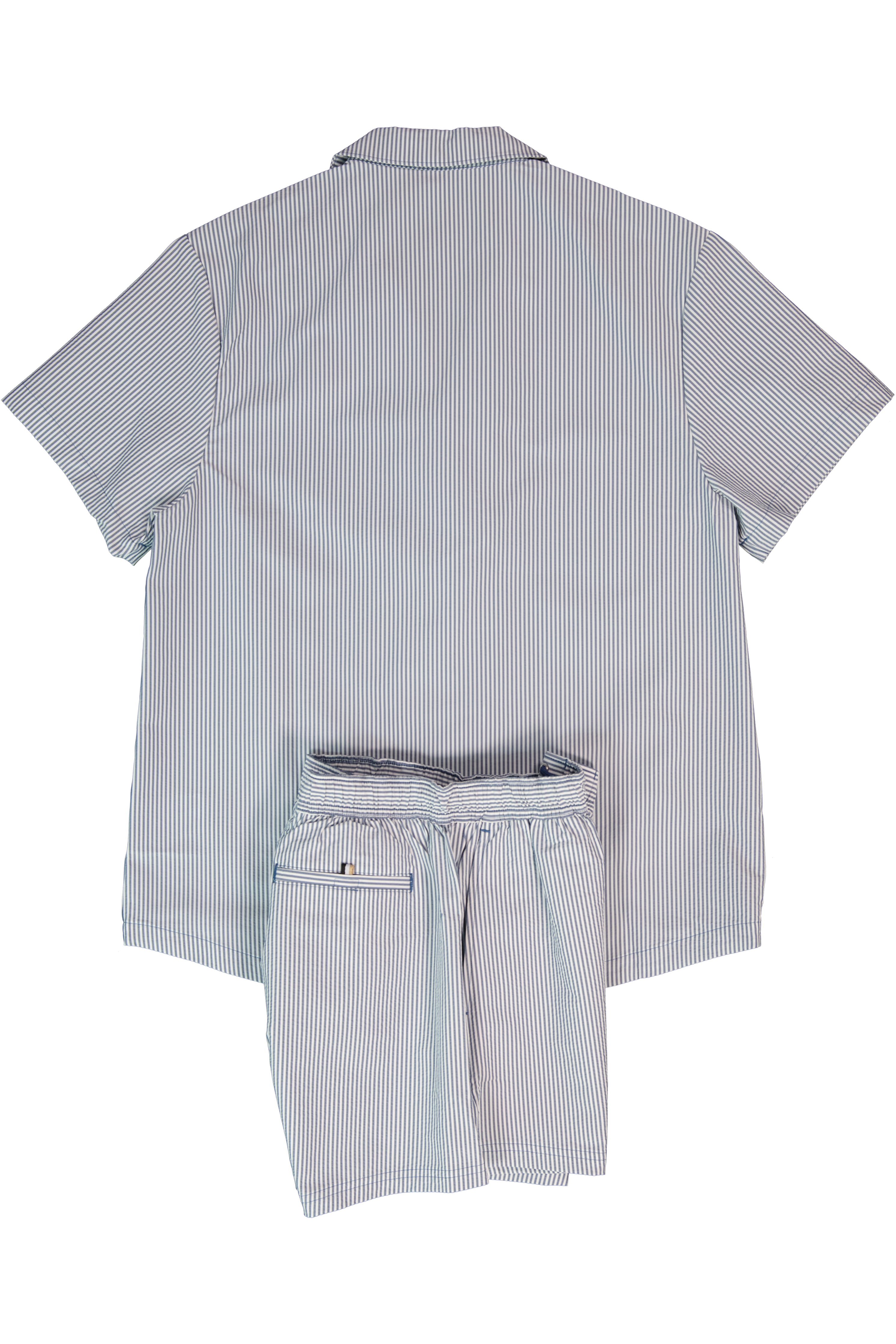 BOSS Bodywear & Swimwear Velvetfish_Shirt Open Blue Shirt & Velvetfish Open Blue Swimwear Shorts Set — view 2