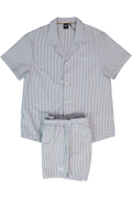 BOSS Bodywear & Swimwear Velvetfish_Shirt Open Blue Shirt & Velvetfish Open Blue Swimwear Shorts Set