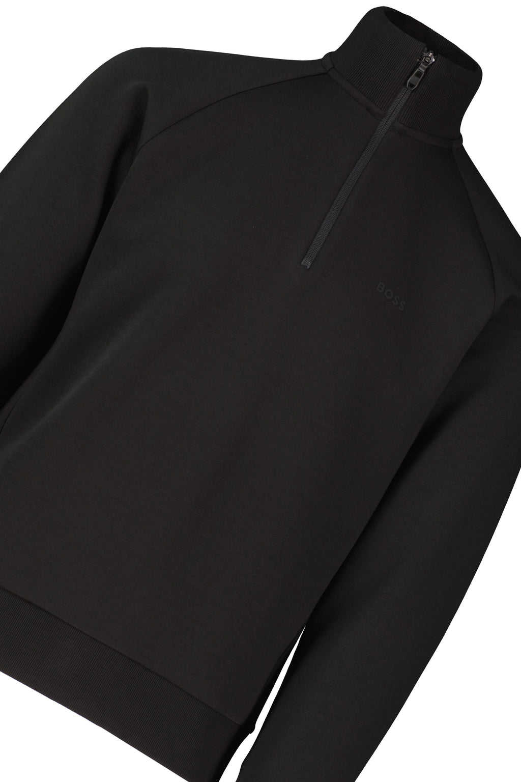 BOSS Green Sweat Black 1/4 Zip Sweatshirt