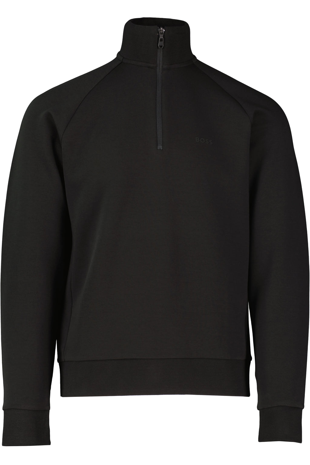 BOSS Green Sweat Black 1/4 Zip Sweatshirt