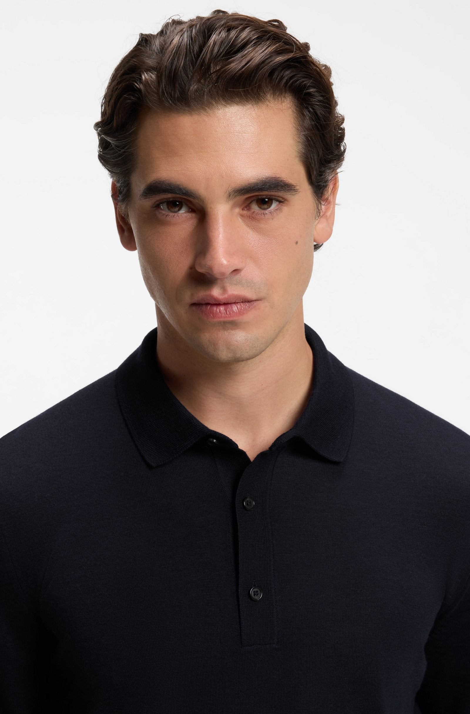 BOSS Black H-Lancione Dark Blue Knitwear — view 4