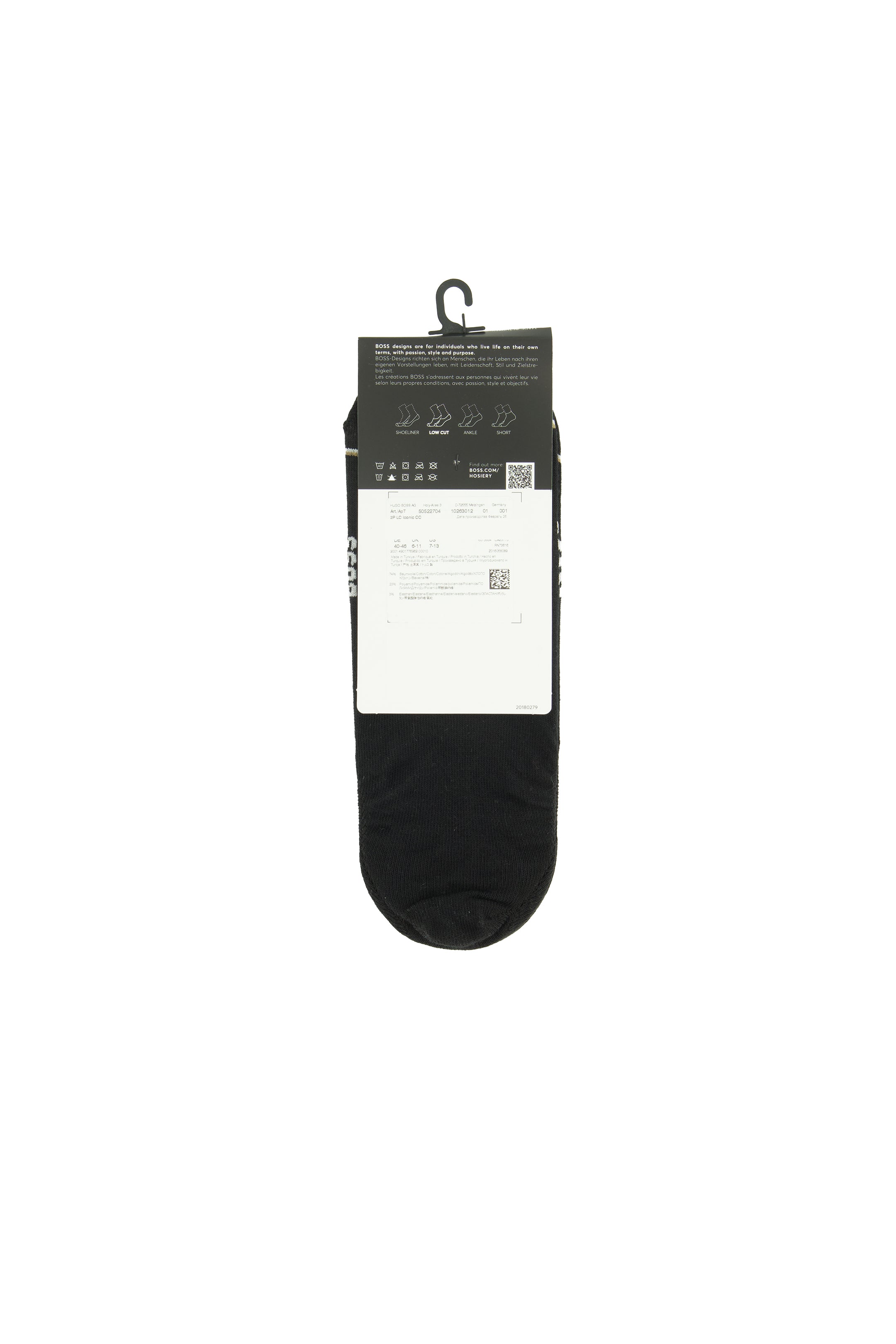 BOSS Bodywear & Swimwear 2P LC Iconic CC Black Socks — view 4