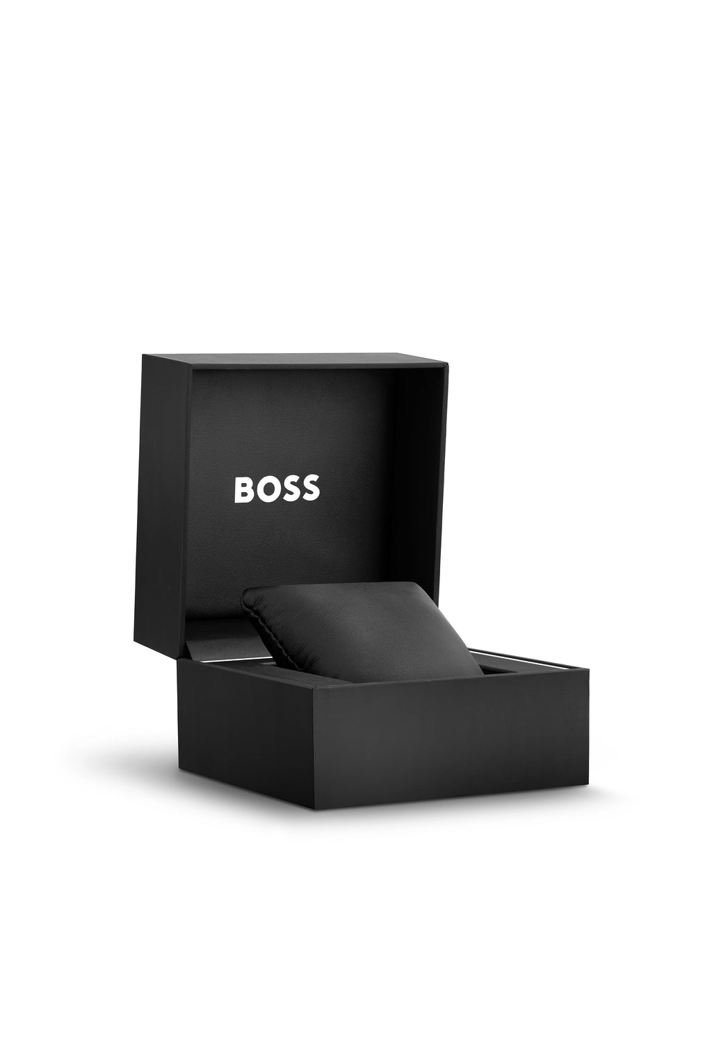 BOSS watch gift box, showcasing the elegant presentation for a ladies' Sage Green Dial Gold Plated Bracelet Watch.