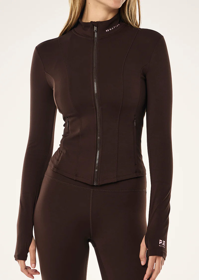 Women's P.E Nation Breakthrough Jacket in Espresso — view 2