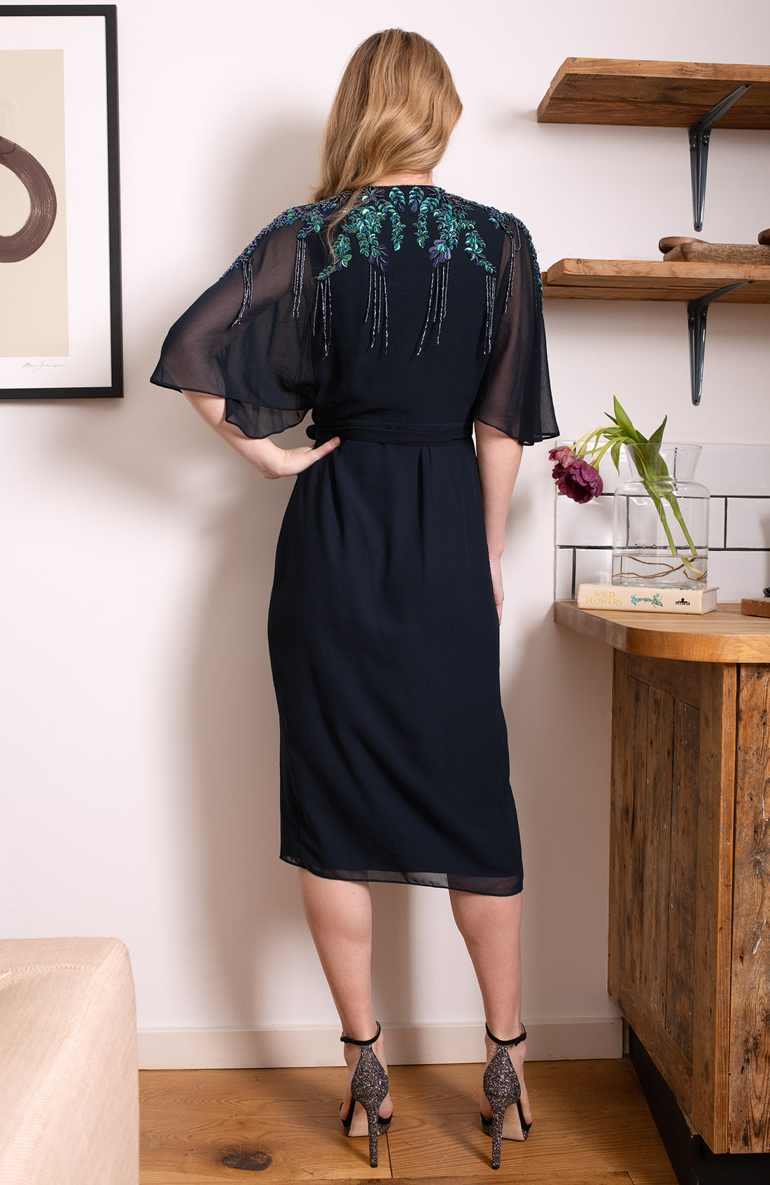 Hope and ivy clearance navy floral dress