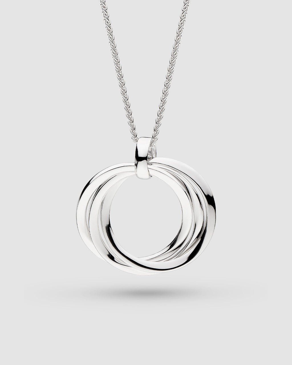 Bevel Trilogy Grande Link Slider Necklace in sterling silver