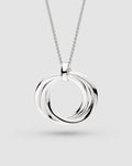 Bevel Trilogy Grande Link Slider Necklace in sterling silver