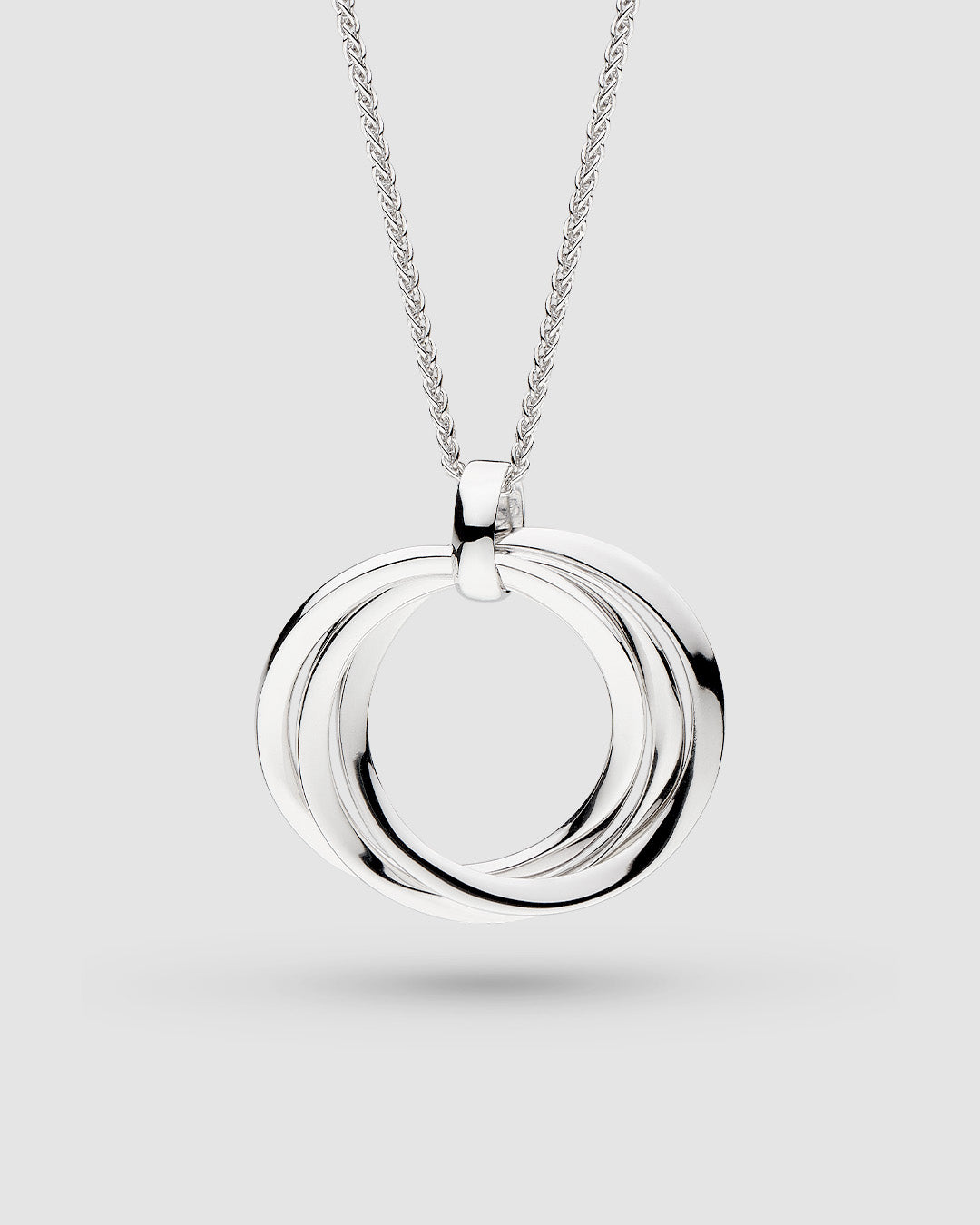 Bevel Trilogy Grande Link Slider Necklace in sterling silver