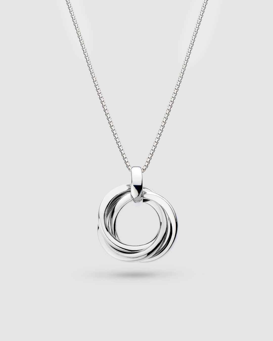 Bevel Trilogy Necklace in sterling silver