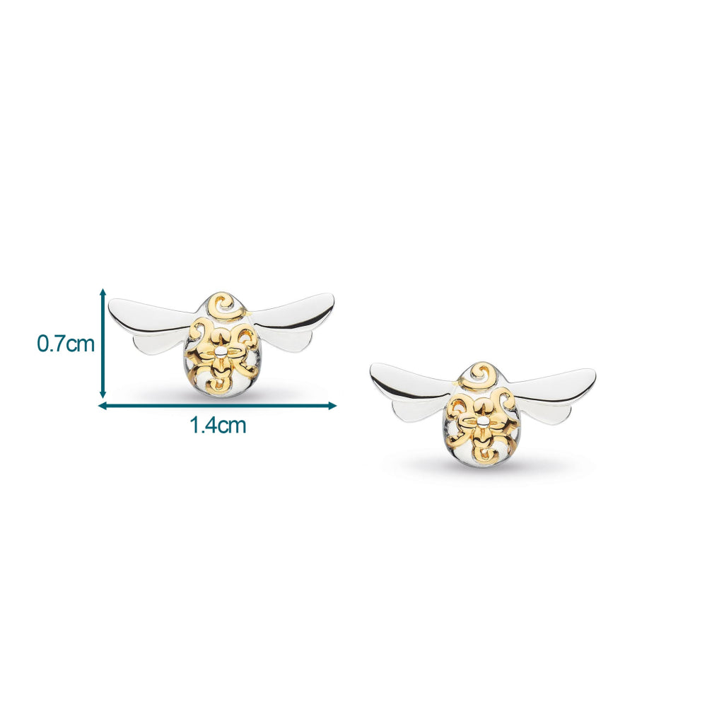 Kit Heath Blossom Flyte Honey Bee Stud Earrings — view 3