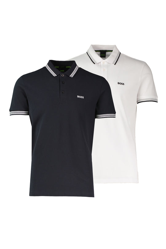 Mens BOSS Green Paddy White & Navy Two Pack Polo Shirt