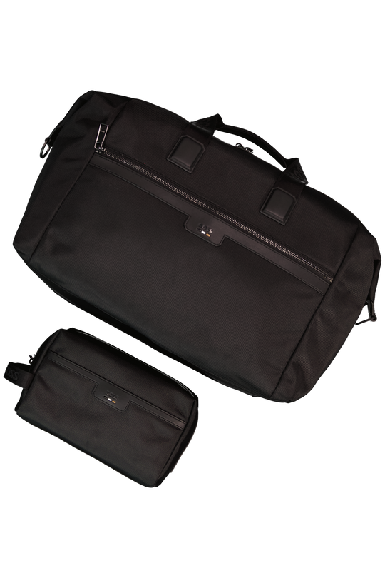 Men's BOSS Black Ray_N Black Soft Holdall Bag & Ray_N Black Wash Bag Two Piece Gift Set