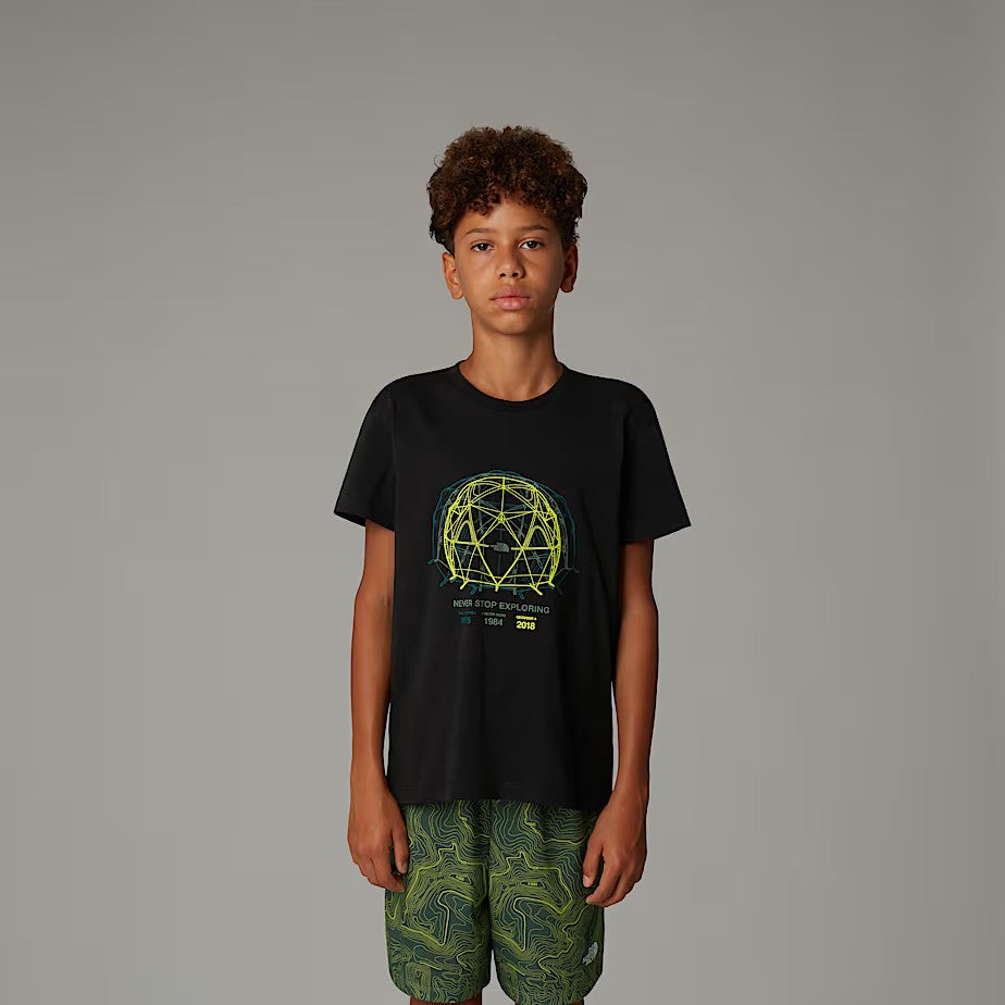Boy's The North Face Black Graphic Relaxed T Shirt — view 4
