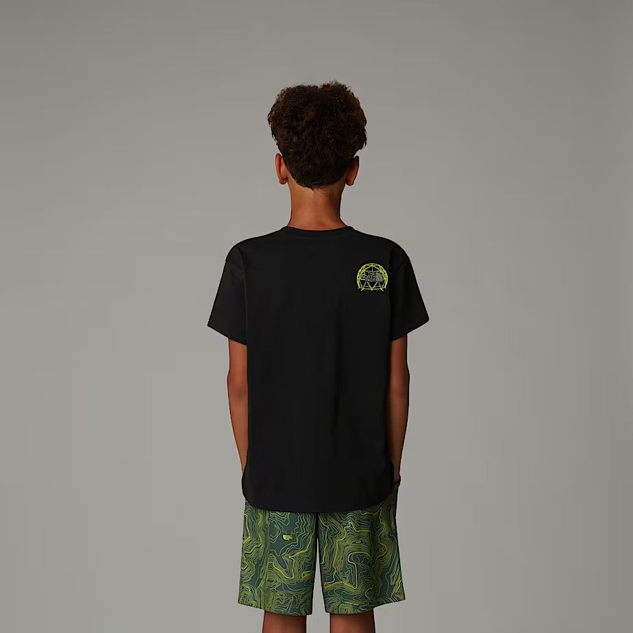 Boy's The North Face Black Graphic Relaxed T Shirt — view 3