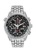 Citizen Red Arrows World Timer watch showcasing timezones and subdials, highlighting complex watch functionality.