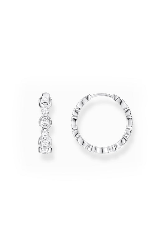 Thomas Sabo Cubic Zirconia Circle Hoop Earrings in Silver