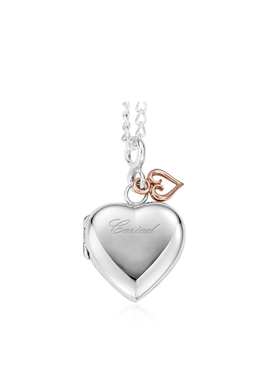 Clogau Cariad Heart Locket In Sterling Silver SCLP