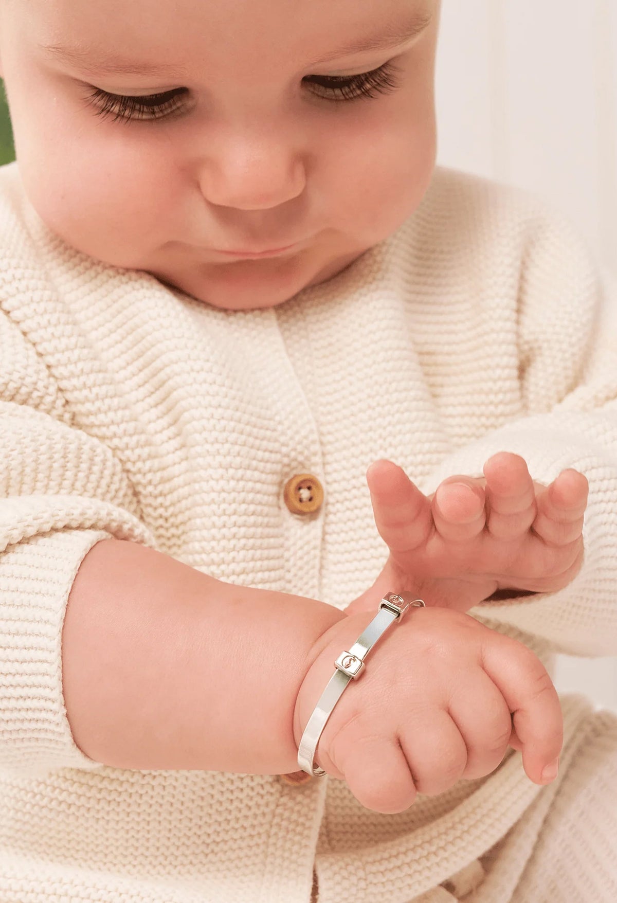 The Clogau Insignia Baby Bangle, a silver sterling bracelet from Clogau, available at OD’s Jewellers in St Helens.