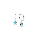 Kit Heath Coast Pebble Synthetic Blue Opal Hoop Drop Earrings