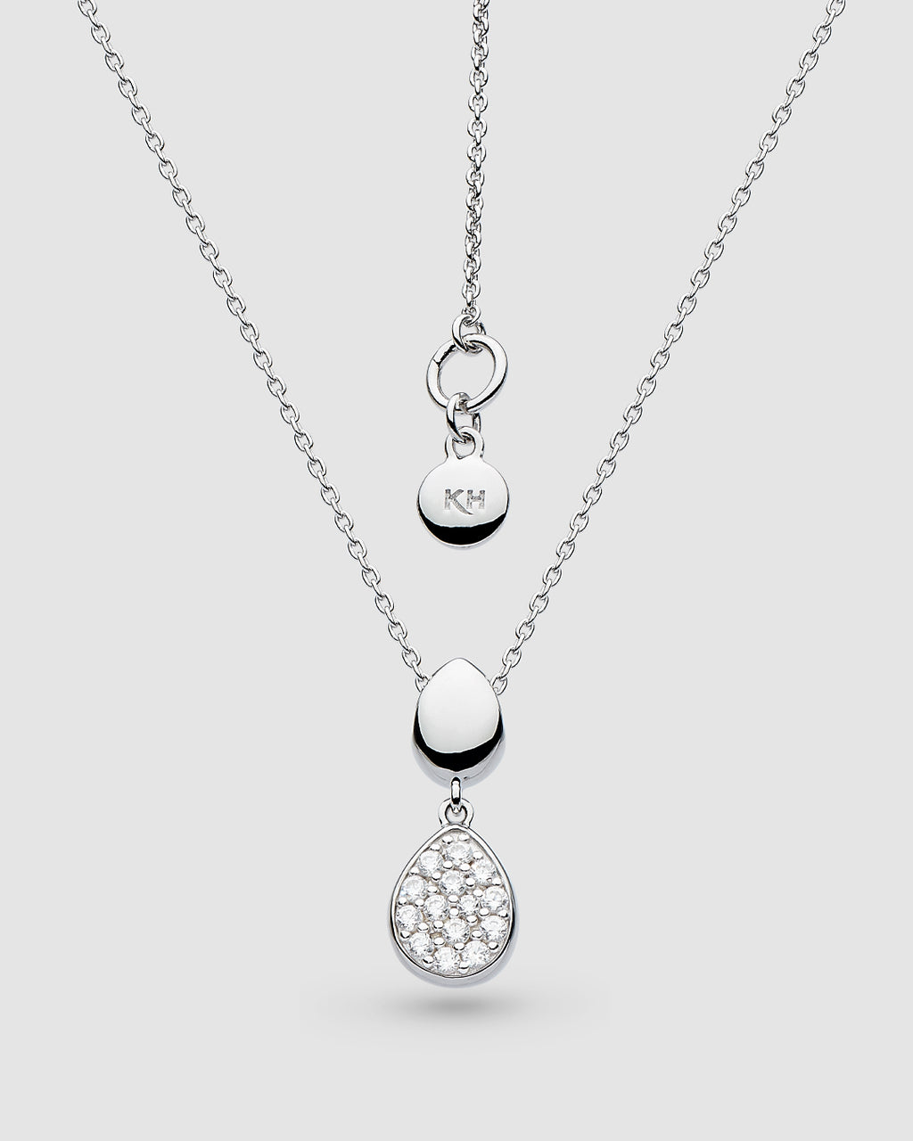 Coast Pebble Glisten Pavé Necklace in sterling silver