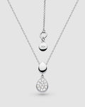 Coast Pebble Glisten Pavé Necklace in sterling silver