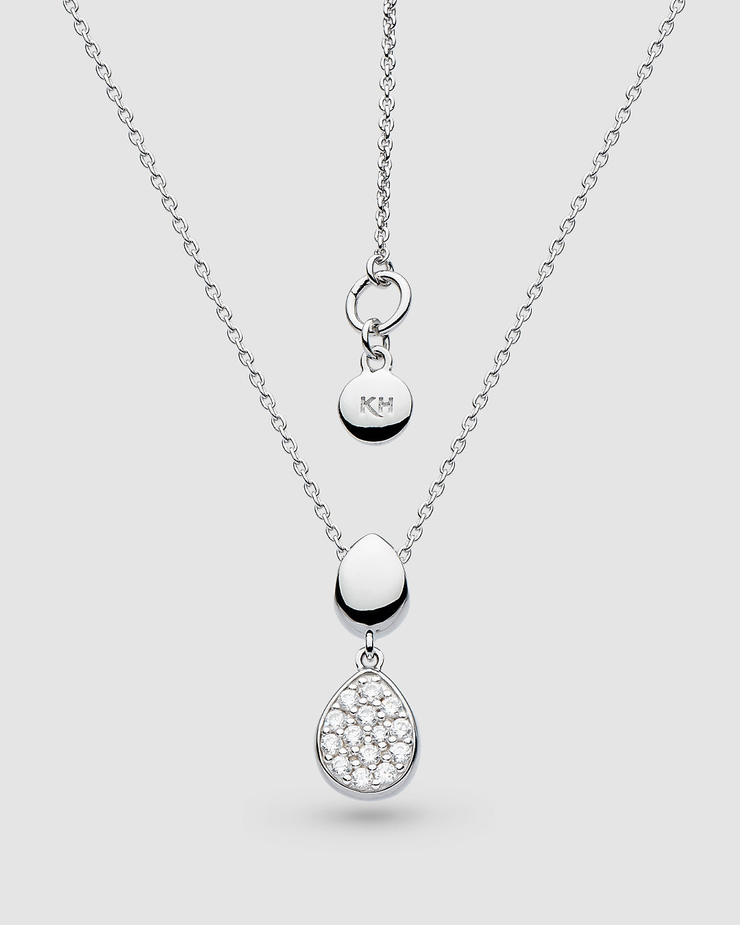 Coast Pebble Glisten Pavé Necklace in sterling silver