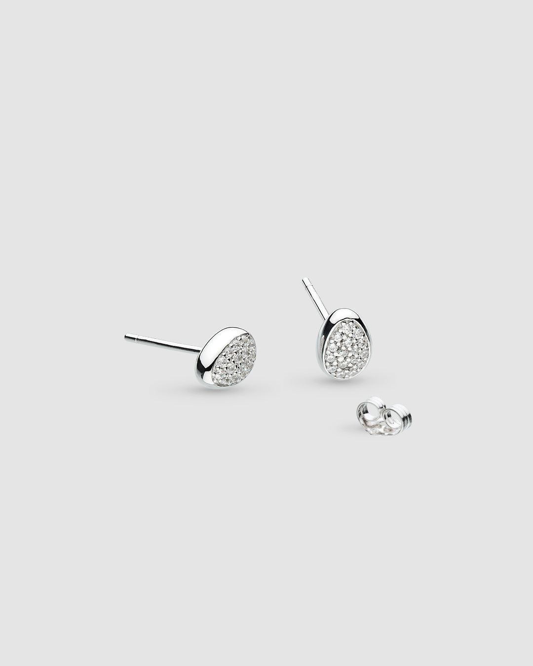 Coast Pebble Glisten Pavé Stud Earrings in sterling silver