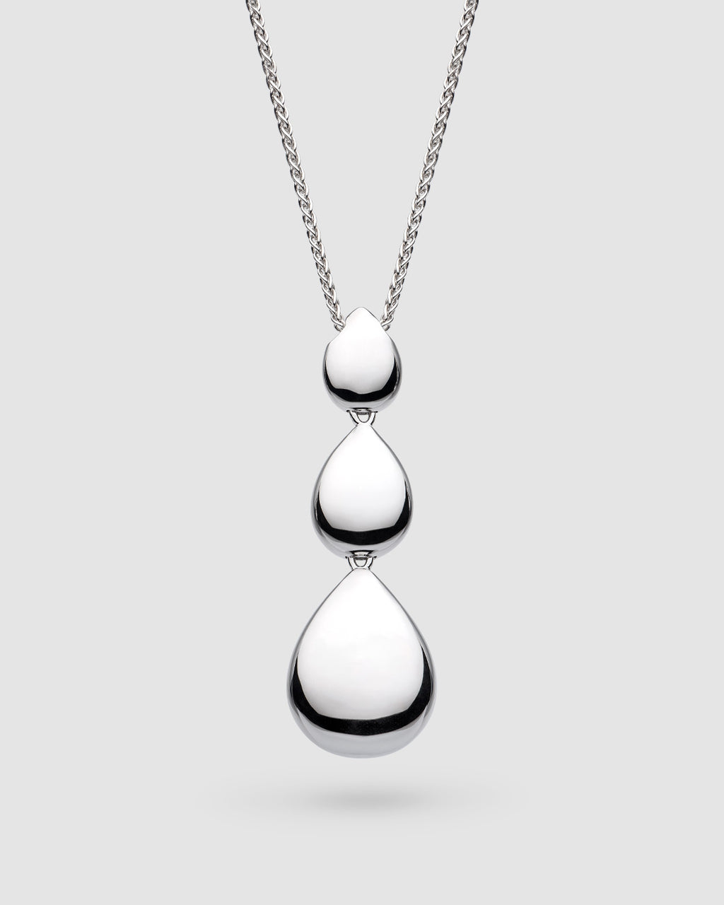 Coast Pebble Smooth Triple Grande Toggle Necklace in sterling silver