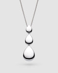 Coast Pebble Smooth Triple Grande Toggle Necklace in sterling silver