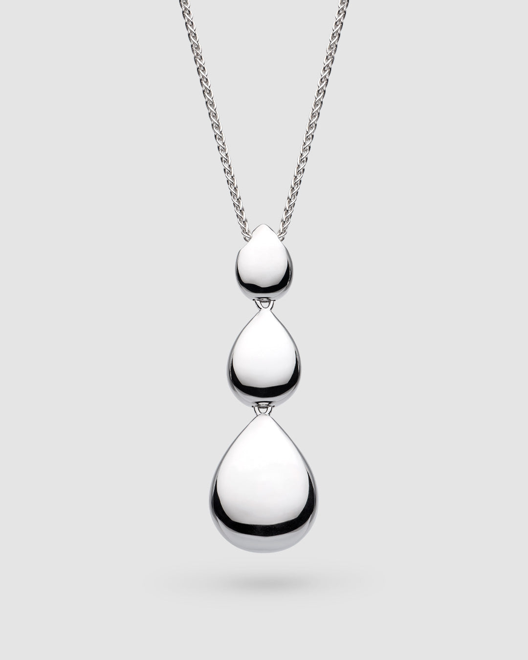 Coast Pebble Smooth Triple Grande Toggle Necklace in sterling silver