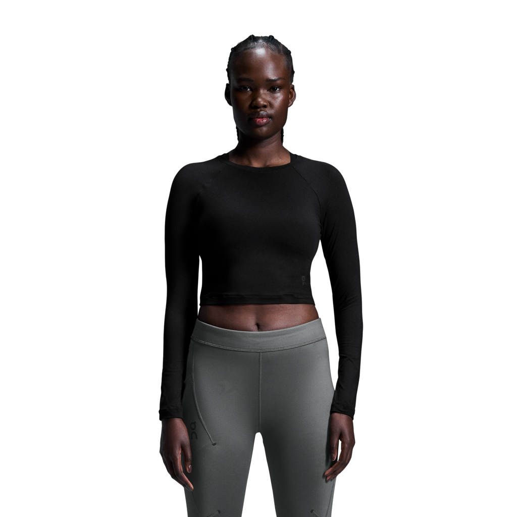 Women's On Running Studio Long-T Crop Black — view 4