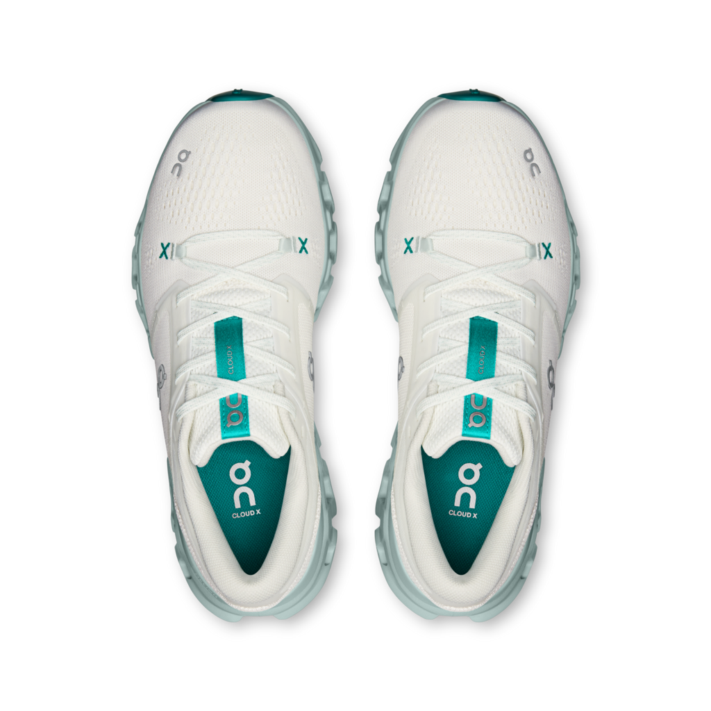 Women's On Running Cloud X 5 Ivory/Surf — view 3