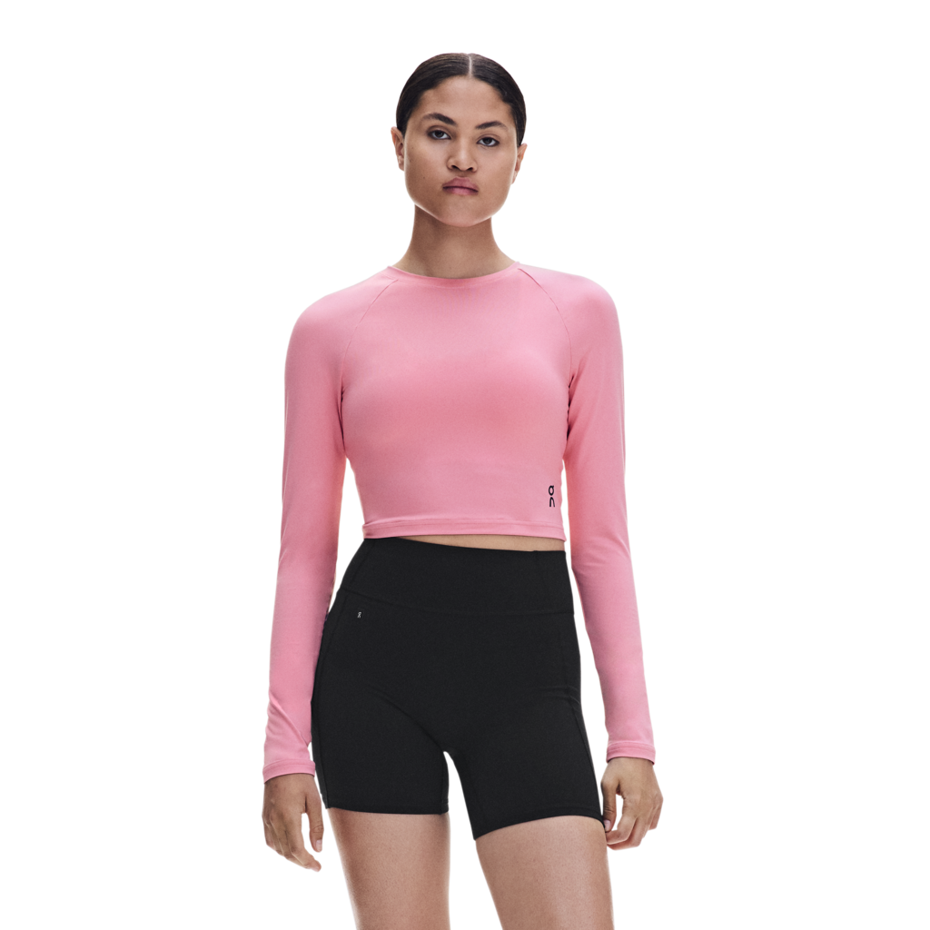 Women's On Running Studio Long-T Crop 1 Magnolia — view 2