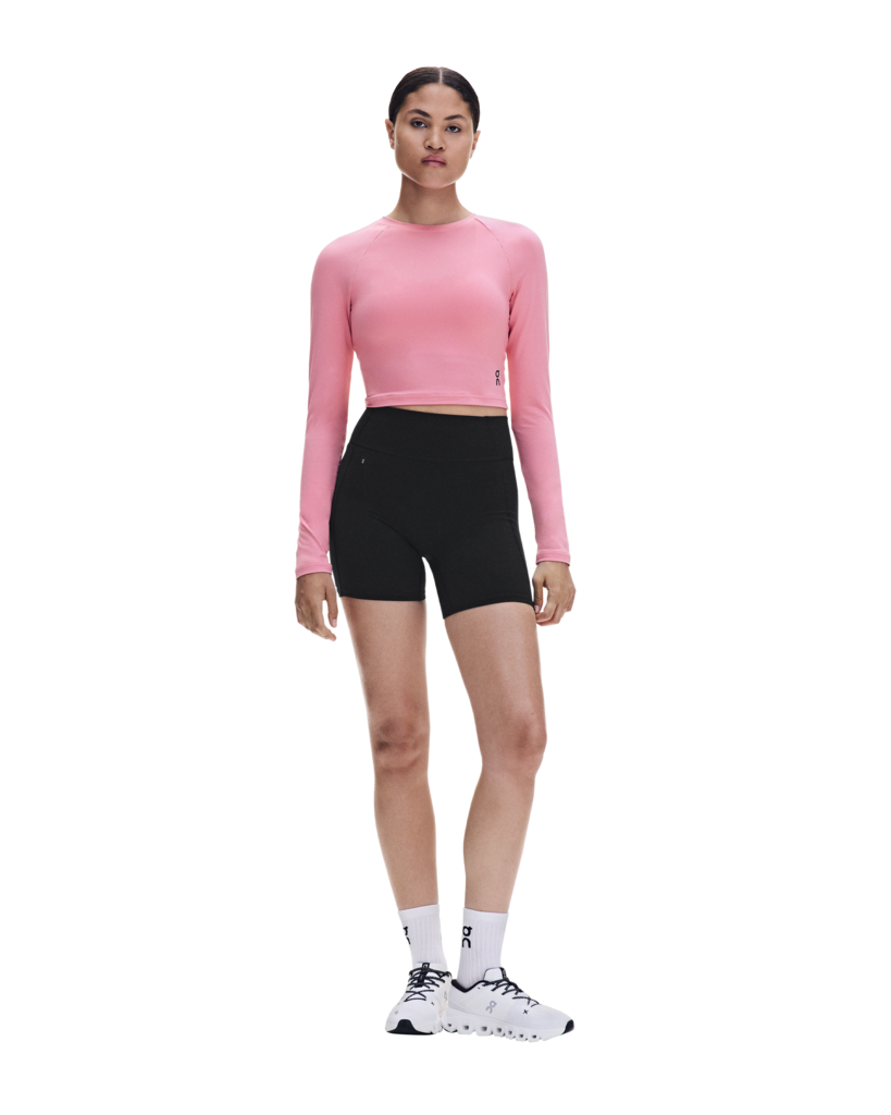 Women's On Running Studio Long-T Crop 1 Magnolia — view 3
