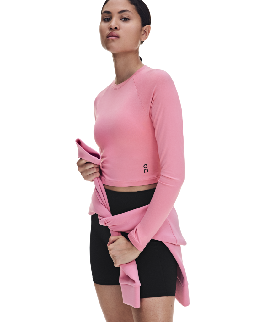 Women's On Running Studio Long-T Crop 1 Magnolia
