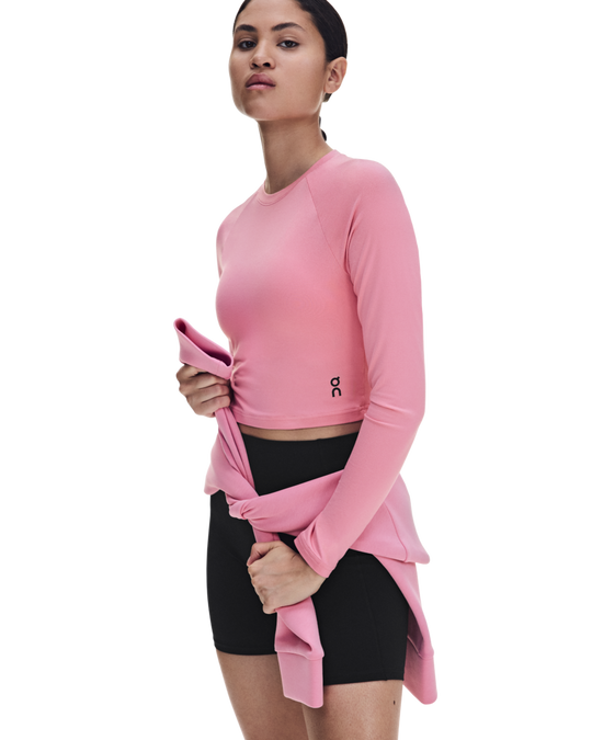 Women's On Running Studio Long-T Crop 1 Magnolia