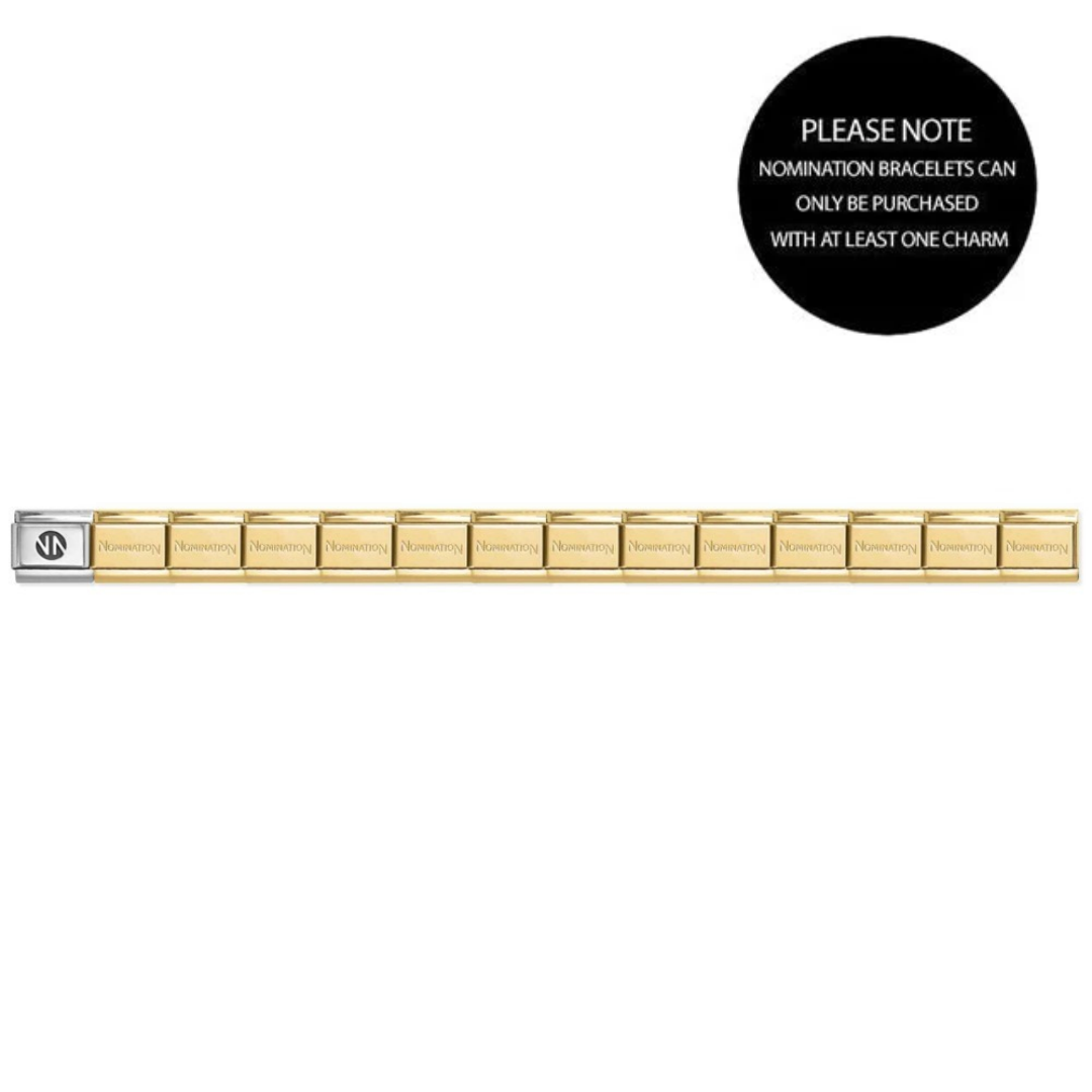 Nomination Composable™ Gold Tone Base Bracelet With Style Icon NN Charm