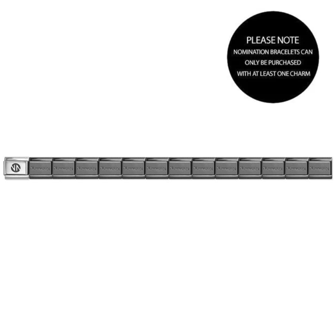 Nomination Composable™ Black Base Bracelet With Style Icon NN Charm