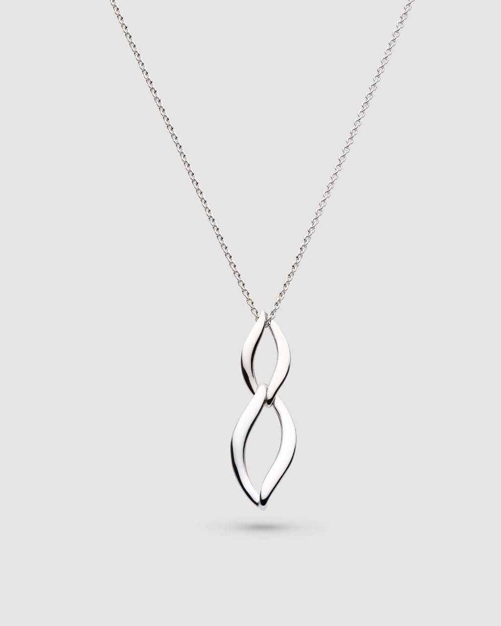 Entwine Twine Link Duo Petite Necklace in sterling silver
