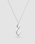 Entwine Twine Link Duo Petite Necklace in sterling silver