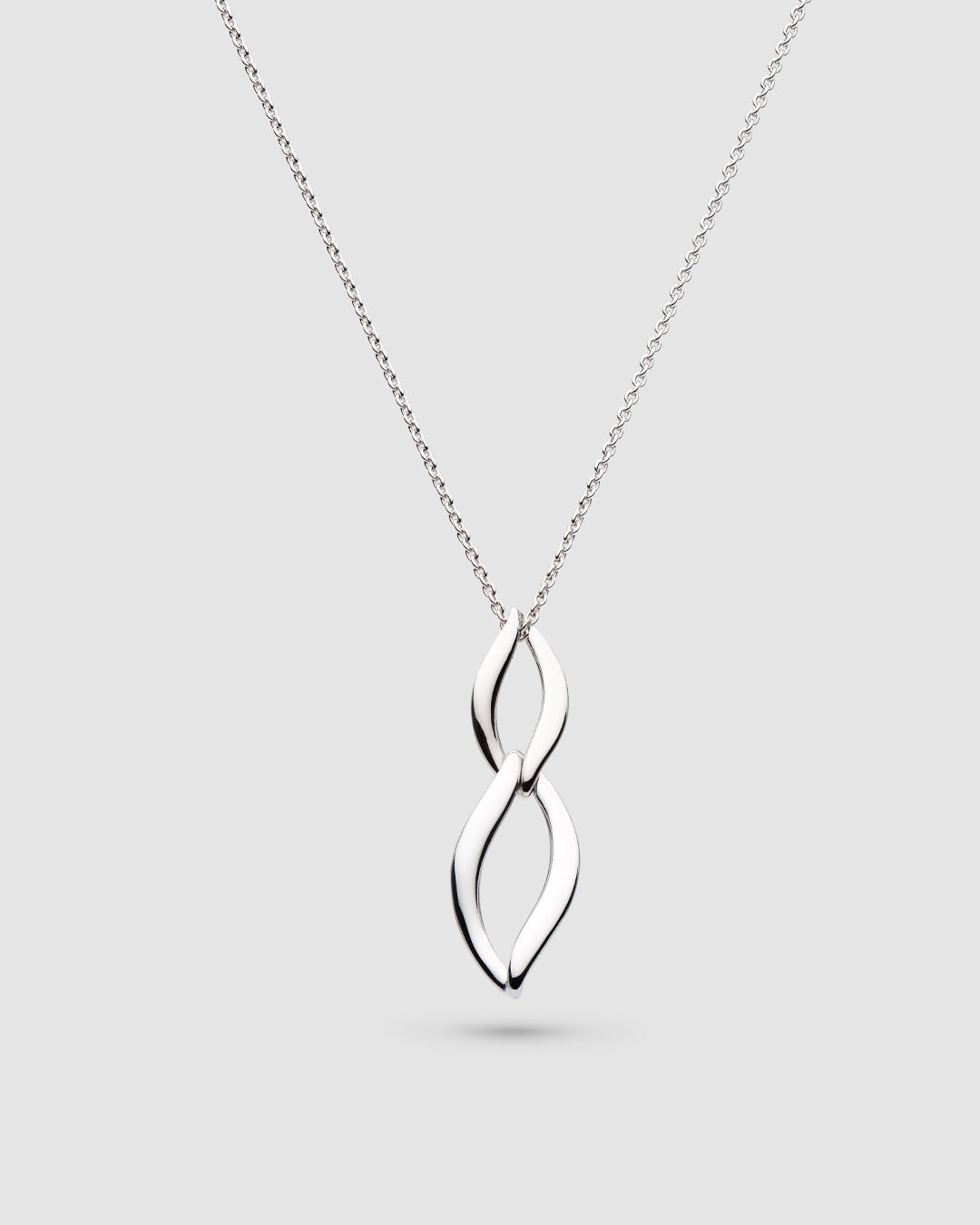 Entwine Twine Link Duo Petite Necklace in sterling silver