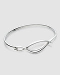 Entwine Twine Twist Hinged Bangle in sterling silver